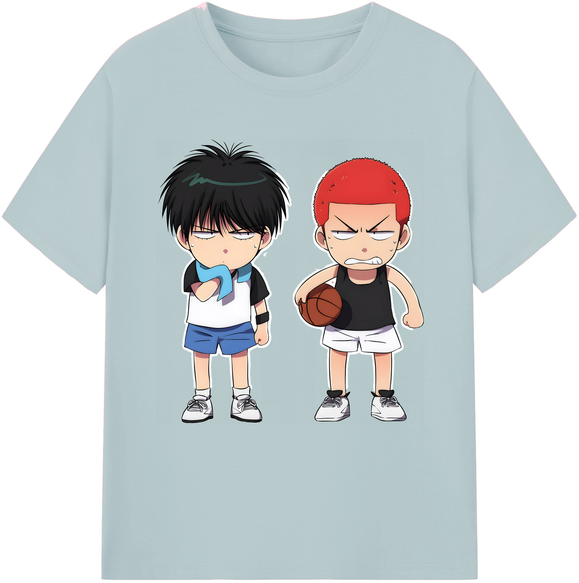SLAM DUNK／スラムダンク 綿100％半袖Tシャツ（フロントプリント）